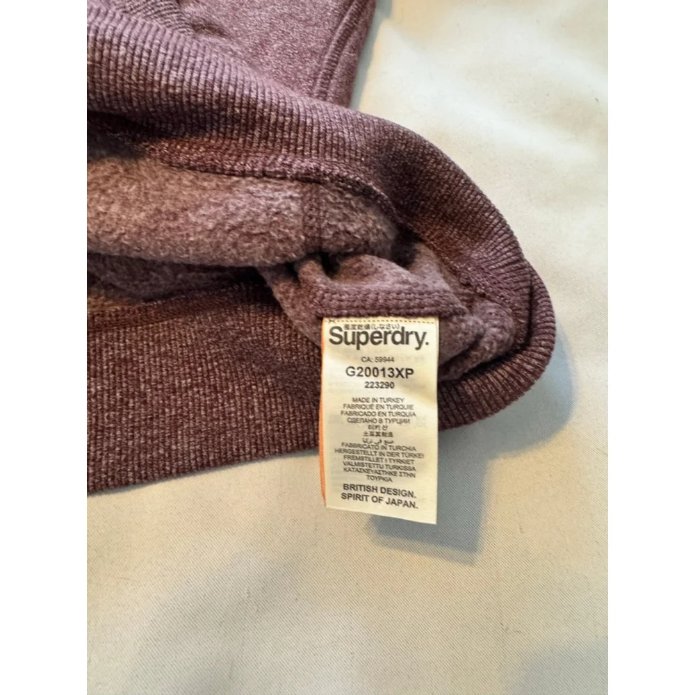 Superdry De Luxe Hoodie Brown Gold Graphic Academia Streetwear